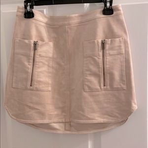 BCBG LIGHT PINK SUEDE SKIRT